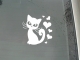 Наклейка Кошка с сердечками