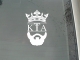 Наклейка КТА борода с короной